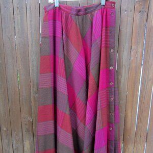 Vtg Prophecy 100 % Wool Plaid  Skirt Sz 10